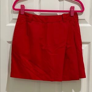 Kim Young Joo KYJ Red Women's Skirt Skort Faux Wrap